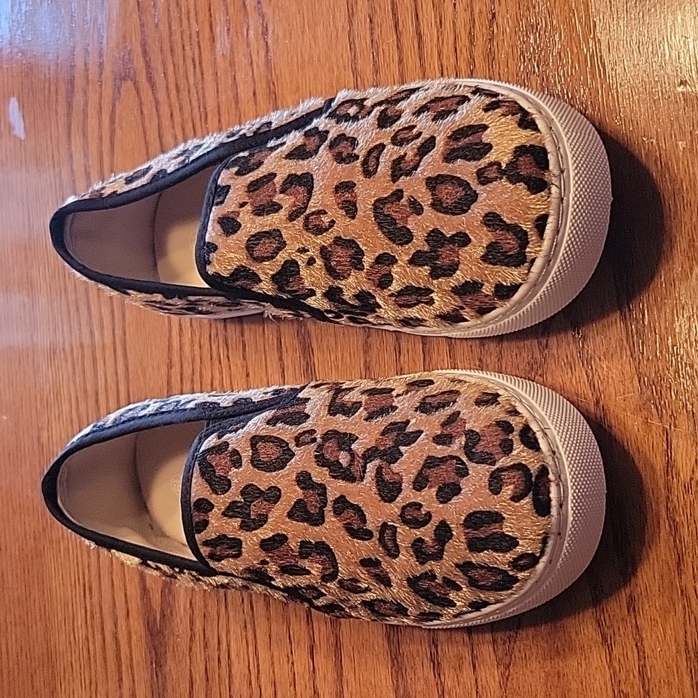 Anna Leopard Pony Hair Flats